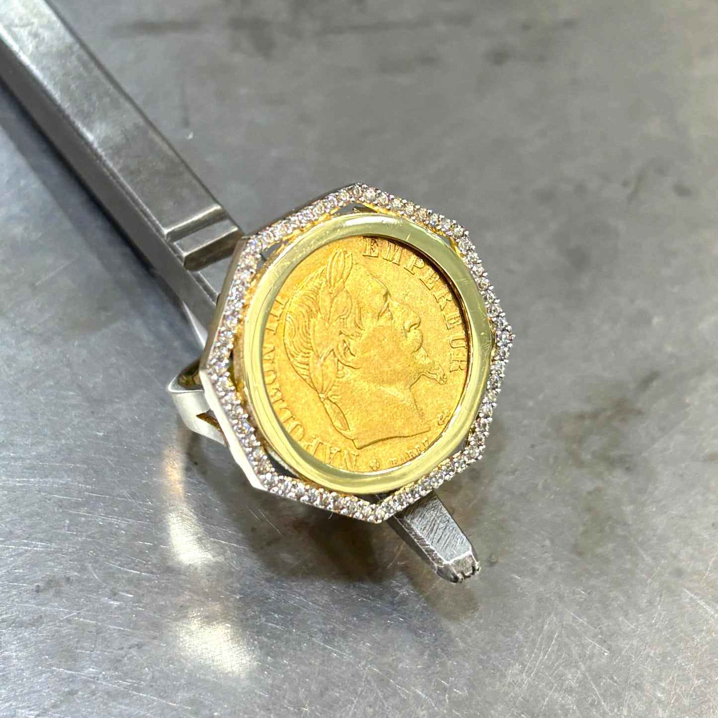 Bague Pièce - Or Jaune 750 & Pièce 10 Francs Napoléon