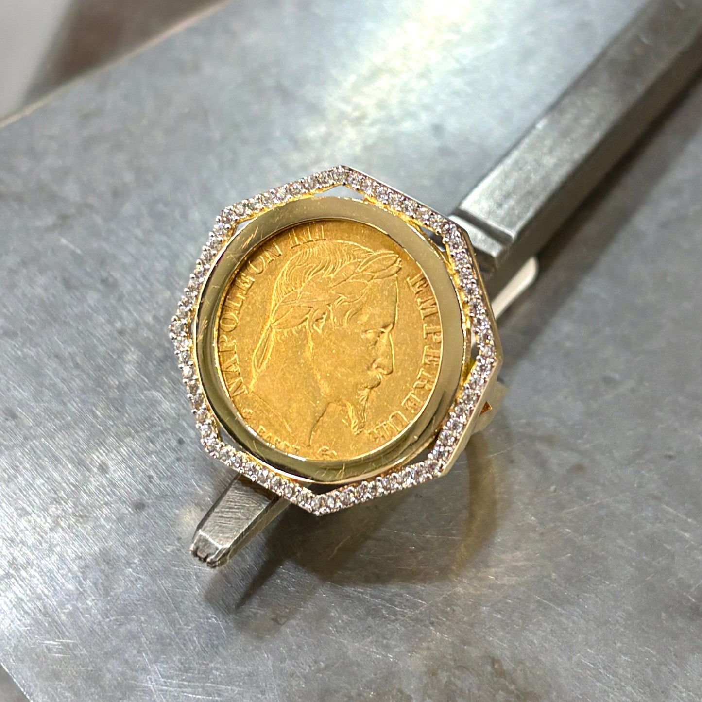 Bague Pièce - Or Jaune 750 & Pièce 10 Francs Napoléon
