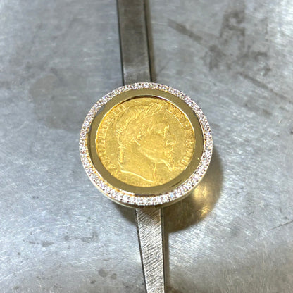 Bague Pièce - Or Jaune 750 & Pièce 10 Francs Napoléon