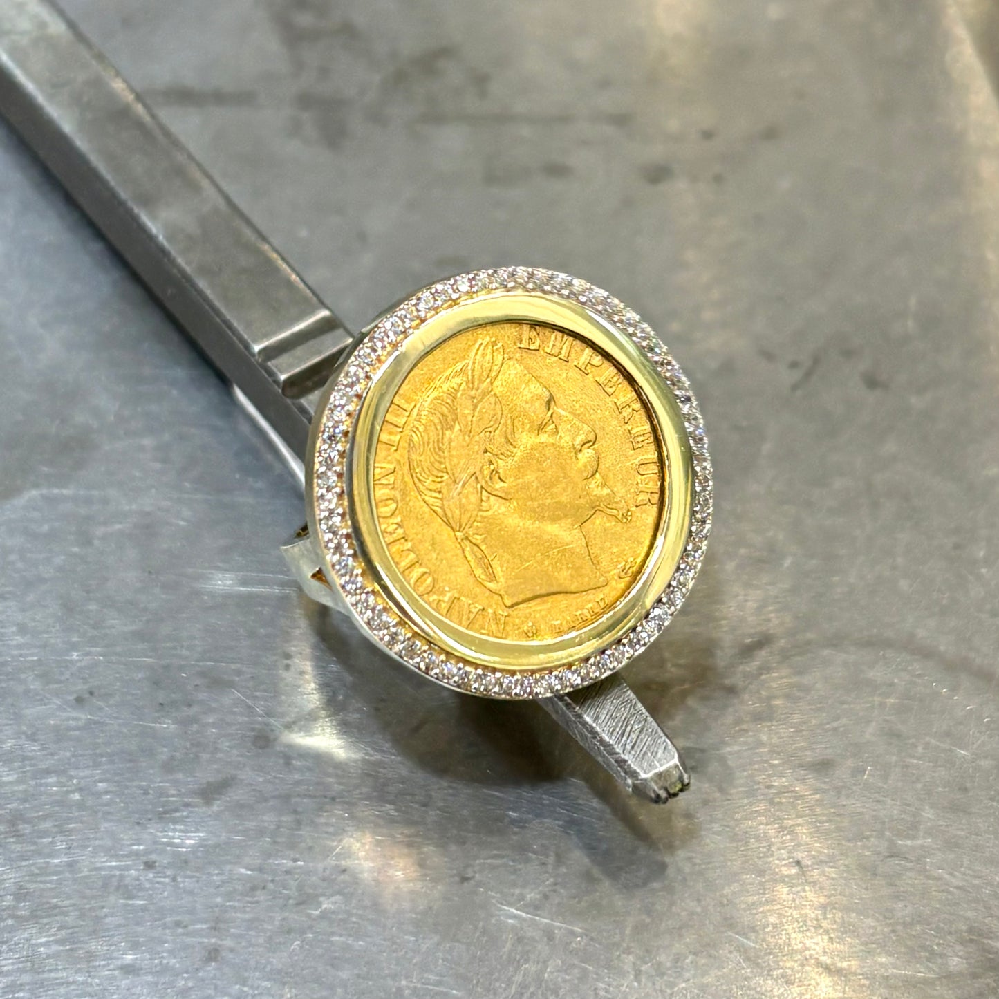 Bague Pièce - Or Jaune 750 & Pièce 10 Francs Napoléon