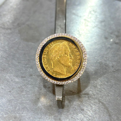 Bague Pièce - Or Jaune 750 & Pièce 10 Francs Napoléon
