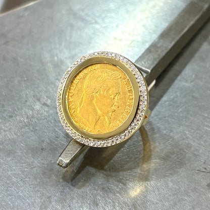 Bague Pièce - Or Jaune 750 & Pièce 10 Francs Napoléon