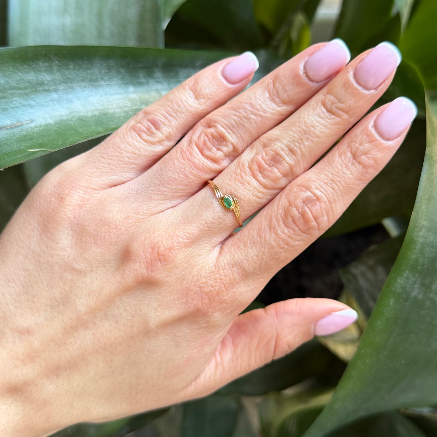 Bague Tourbillon - Or Jaune 750 & Émeraude