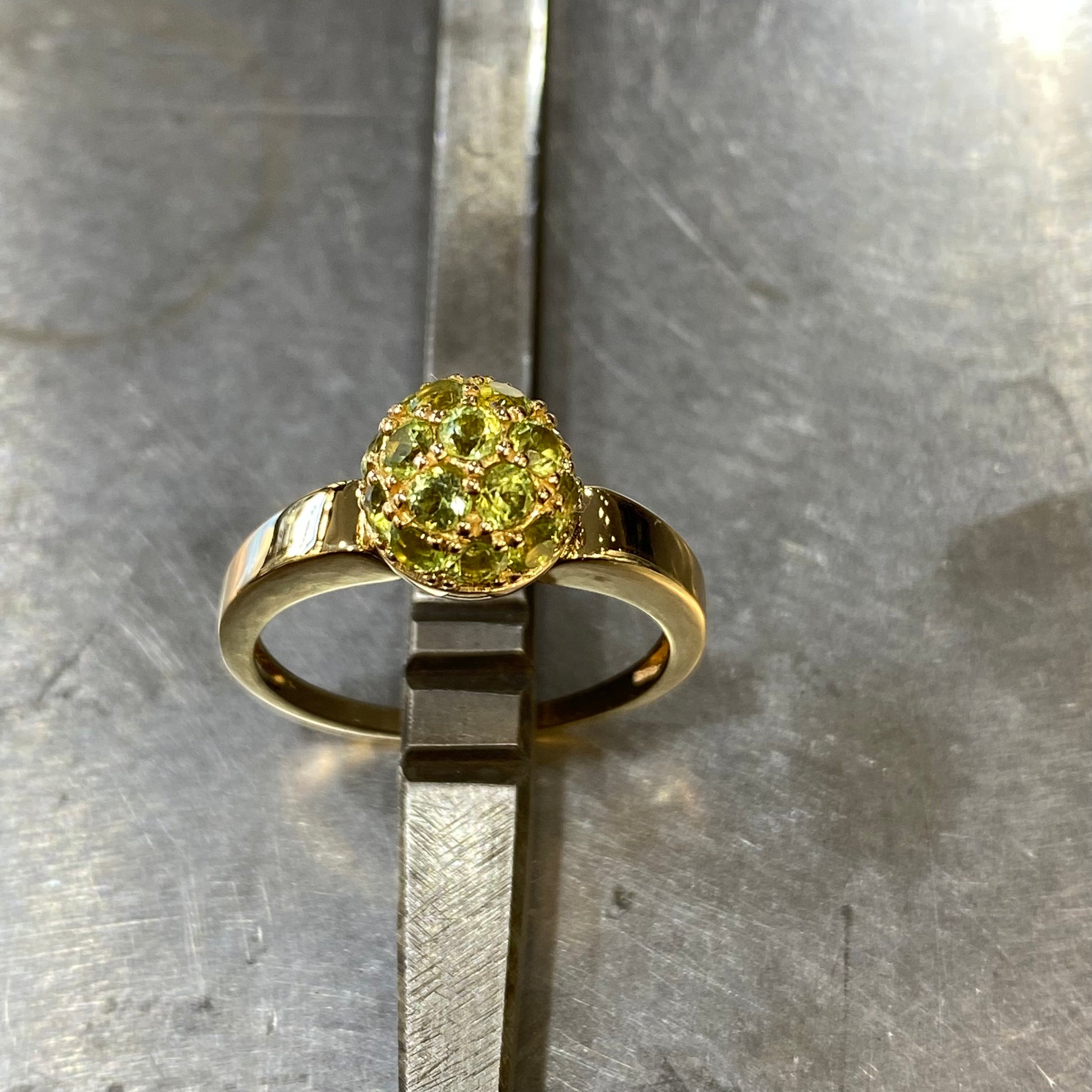 Bague - Or Jaune 750 & Péridots Occasion