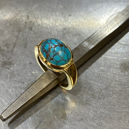 Bague - Or Jaune 750 & Turquoise