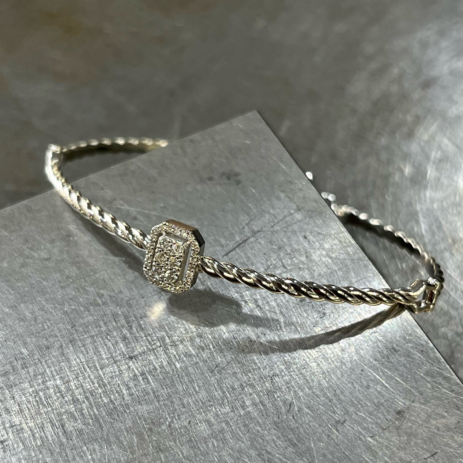 Bracelet - Or Blanc 750 & Diamants Neuf