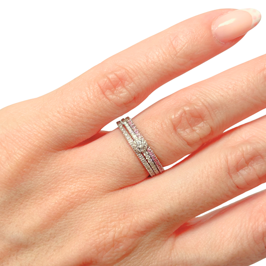 Bague Solitaire Alliance - Or Blanc 750 & Diamants