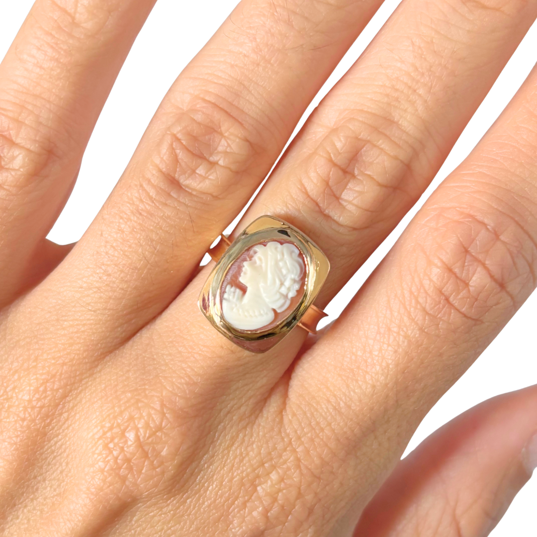 Bague Vintage - Or Jaune 750 & Camée