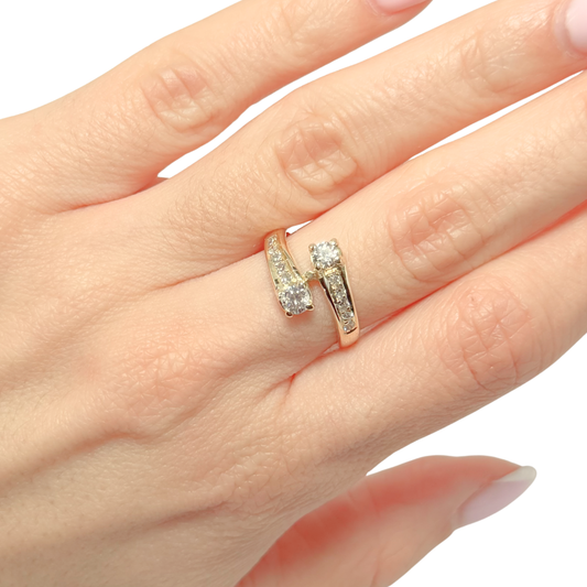 Bague Toi & Moi - Or Jaune 585 & Diamants