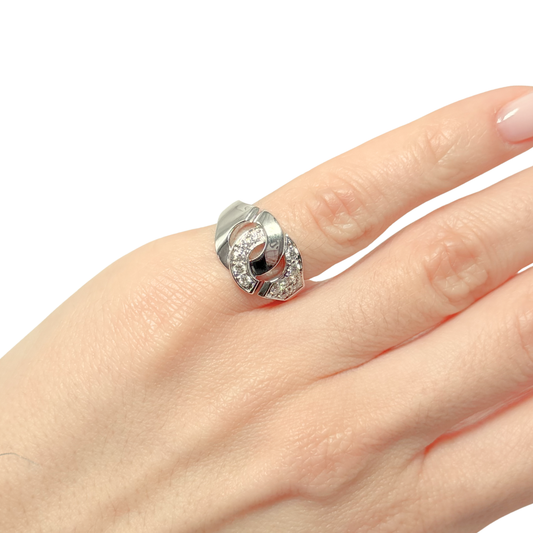 Bague Dinh Van Menottes - Or Blanc 750 & Diamants