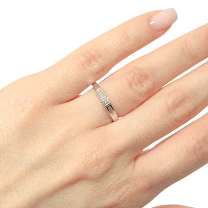 Bague Solitaire - Or Blanc 750 & Diamants