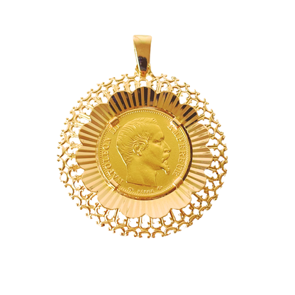 Pendentif Pièce - Or Jaune 750 & Pièce 20 Francs Napoléon