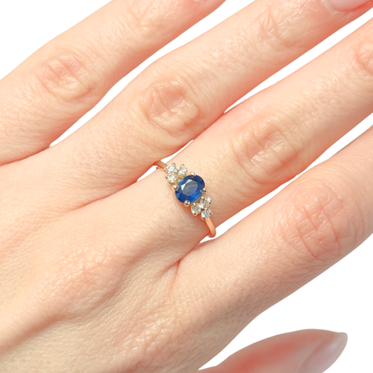 Bague Nausicaä Mini - Or Jaune 750 Saphir & Diamants