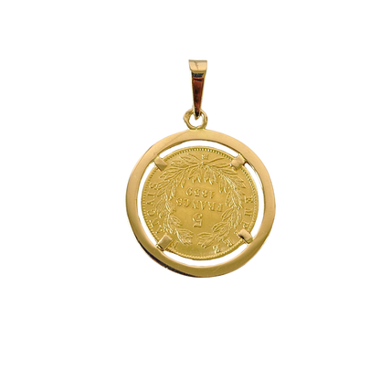 Pendentif Pièce - Or Jaune 750 & Pièce 5 Francs Napoléon