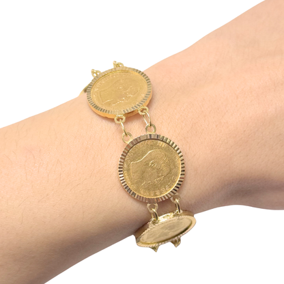 Bracelet Pièces - Or Jaune 750 & Pièces 10 Francs Napoléon