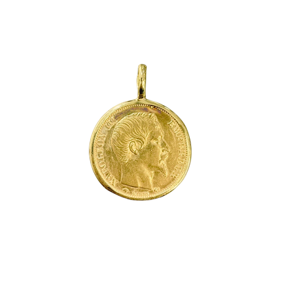 Pendentif Pièce - Or Jaune 750 & Pièce 20 Francs Napoléon