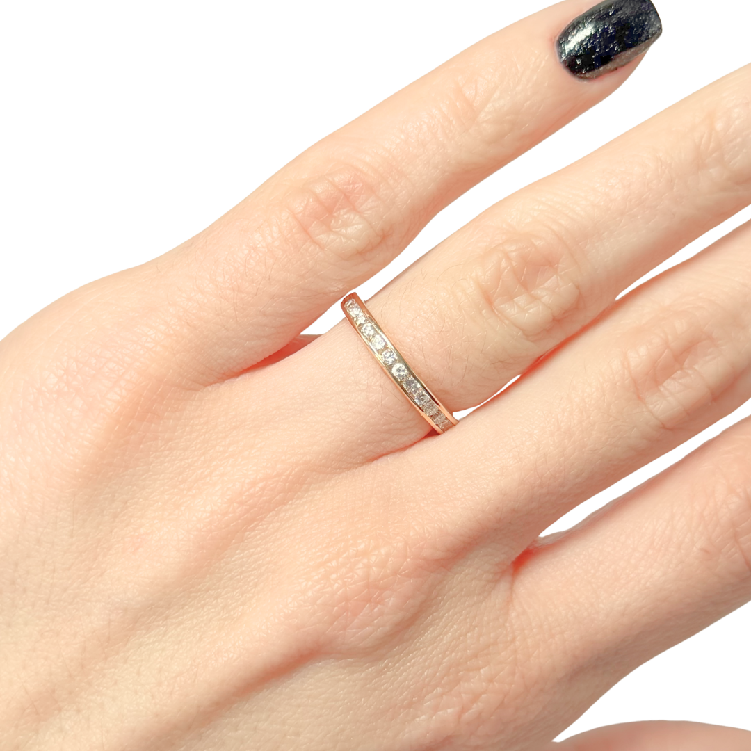 Bague Alliance - Or Jaune 750 & Diamants