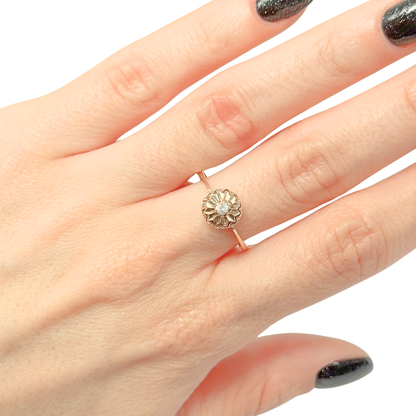 Bague Solitaire Vintage - Or Jaune 585 & Diamants