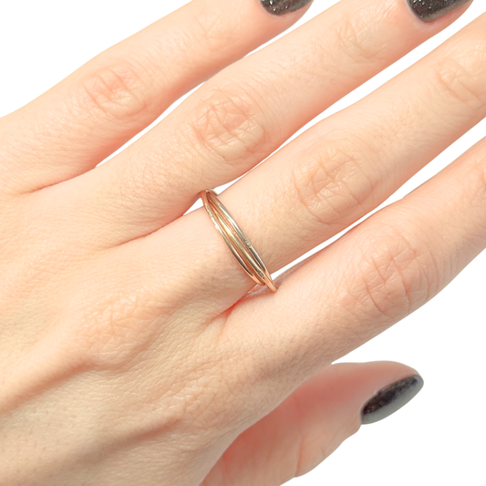 Bague Alliance 3 Ors - Or Jaune/Blanc/Rose 750
