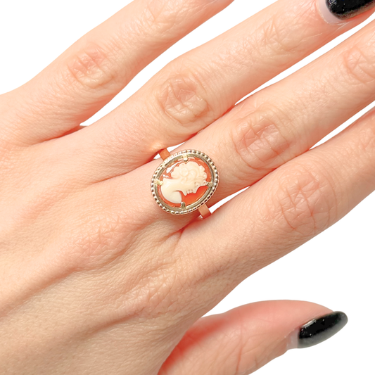 Bague Vintage Camée - Or Jaune 750 & Camée