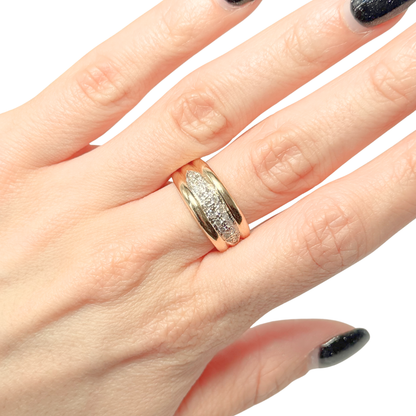 Bague Jonc - Or Jaune 750 & Diamants