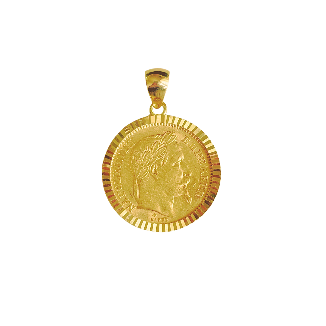 Pendentif Pièce - Or Jaune 750 & Pièce 20 Francs Napoléon