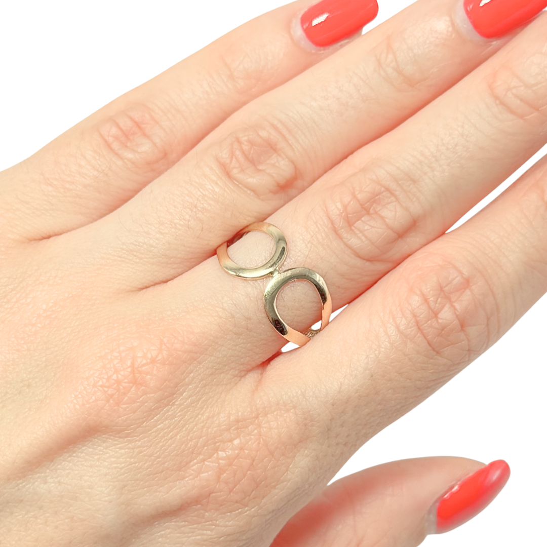 Bague Boucles - Or Jaune 750