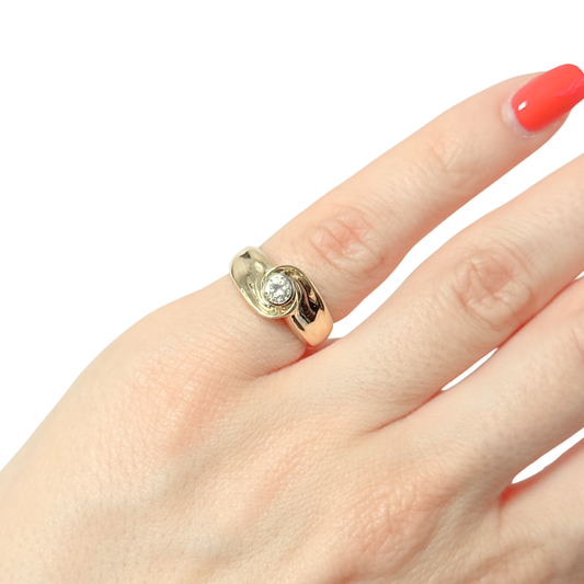 Bague Tourbillon - Or Jaune 750 & Diamant