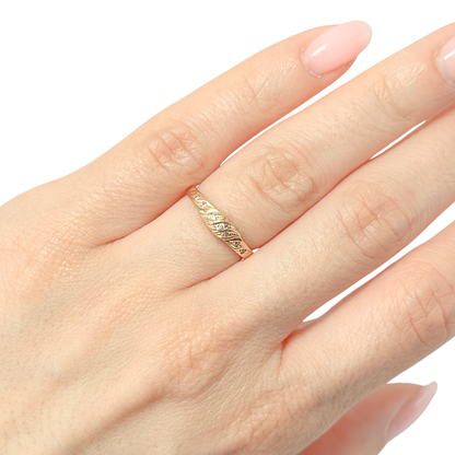 Bague Jonc - Or Jaune 750 & Diamants