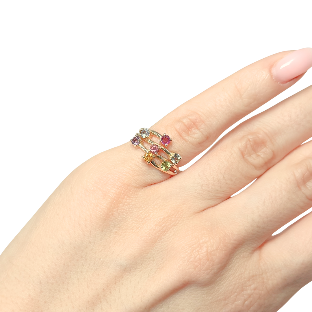 Bague Multicolore - Or Jaune 750