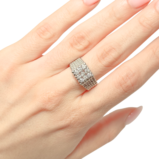 Bague Pavée - Or Blanc 750 & Diamants