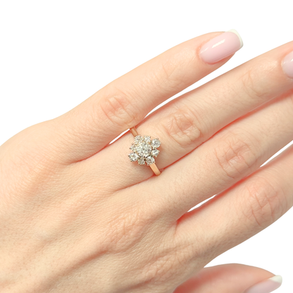 Bague Marguerite - Or Jaune 750 & Diamants