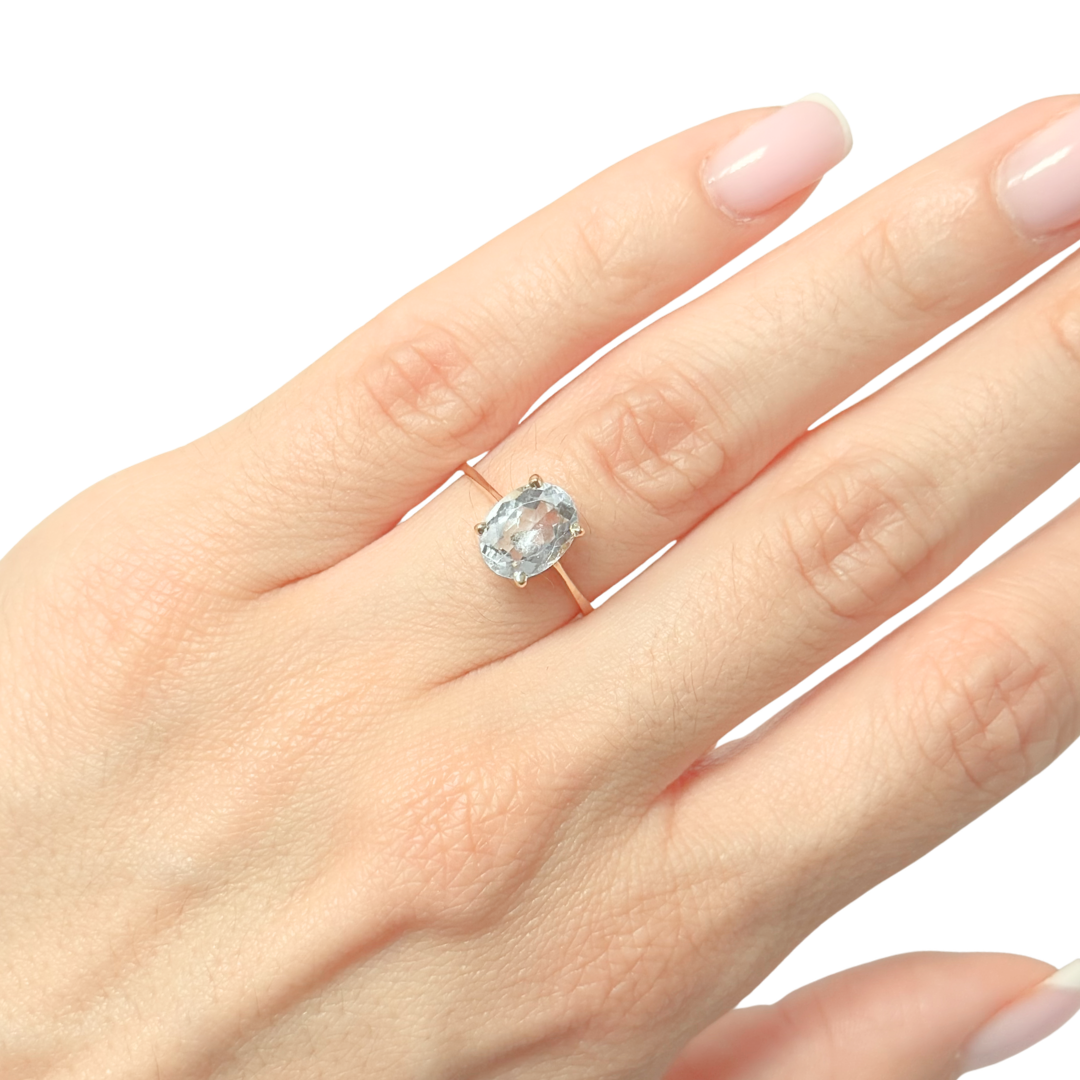 Bague Aigue-Marine - Or Jaune 750