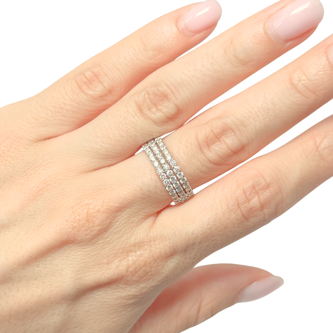 Bague Alliance - 3 Ors & Diamants