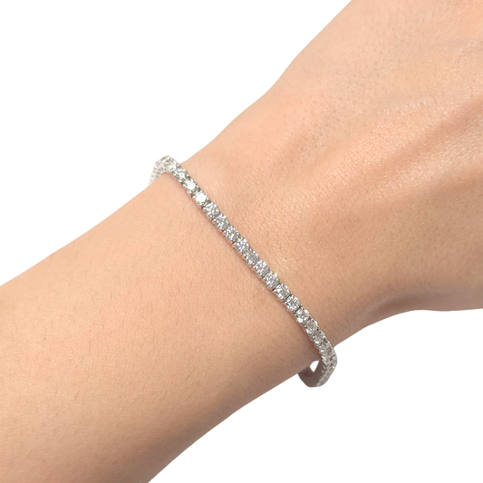 Bracelet Rivière - Or Blanc 585 & Diamants