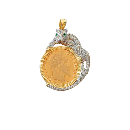 Pendentif Pièce - Or Jaune 750 & Pièce 10 Francs Napoléon