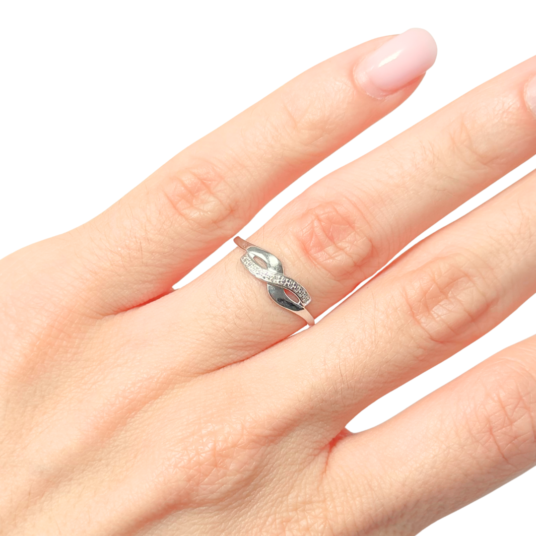 Bague Infinity - Or Blanc 750