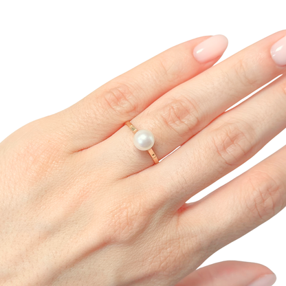 Bague Perle - Or Jaune 750