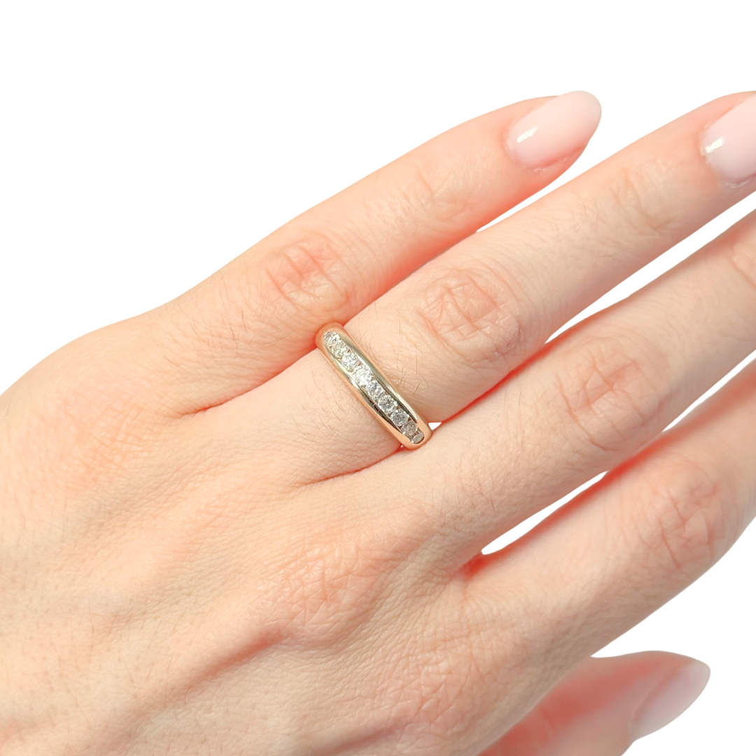 Bague Alliance - Or Jaune 750 & Diamants