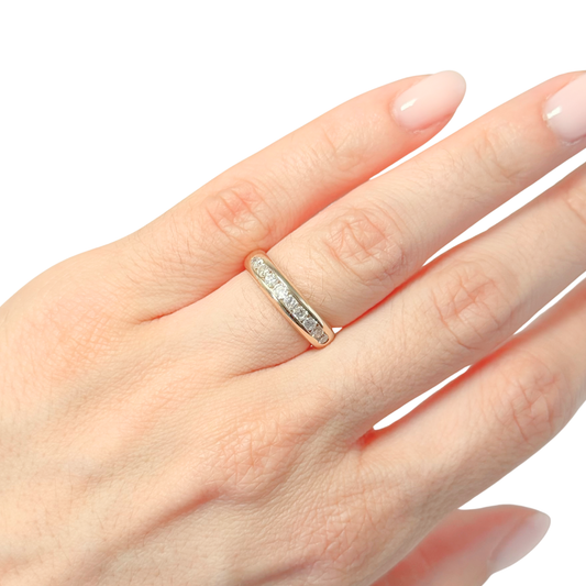 Bague Alliance - Or Jaune 750 & Diamants
