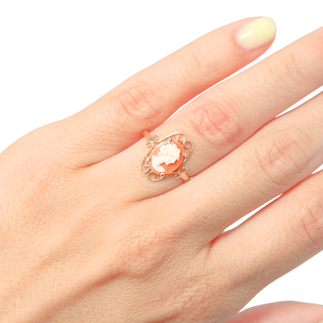 Bague Camée Vintage - Or Jaune 750 & Camée