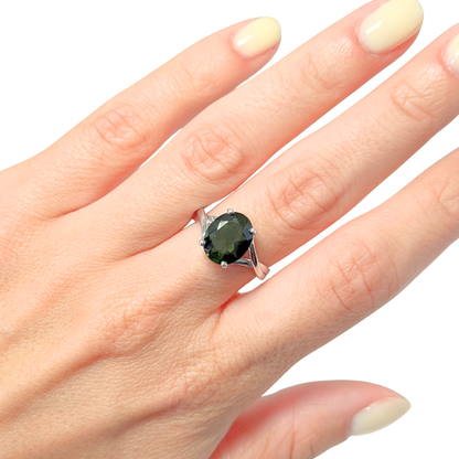 Bague Cocktail - Or Blanc 750 & Tourmaline