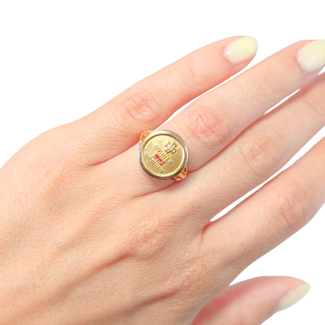 Bague Augis - Or Jaune 750 Rubis & Diamants