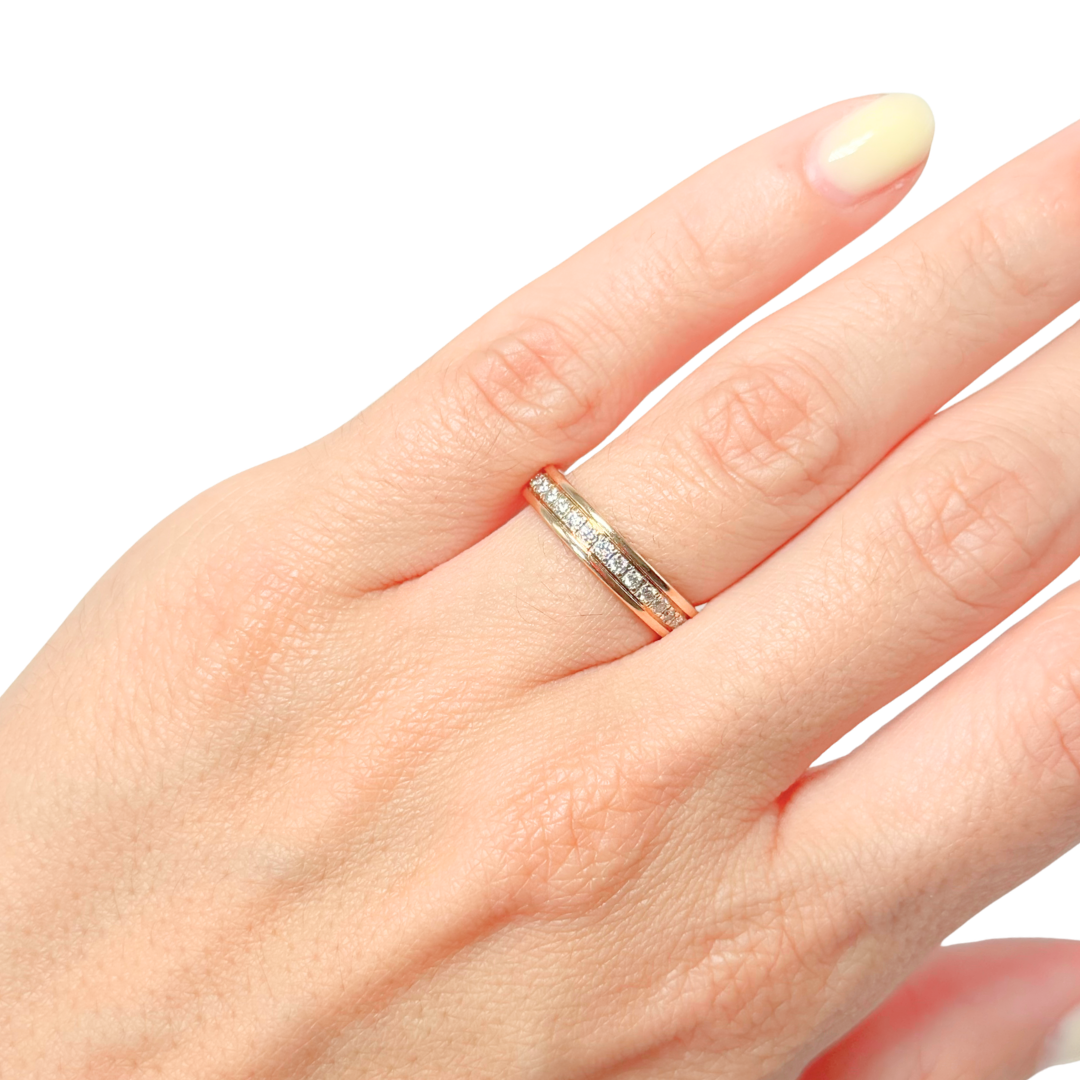 Bague Alliance - Or Jaune 750 & Diamants