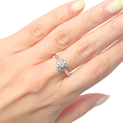 Bague Solitaire Vintage - Or Blanc 750 & Diamant