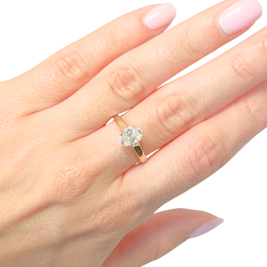 Bague Solitaire - Or Jaune 750 & Diamant