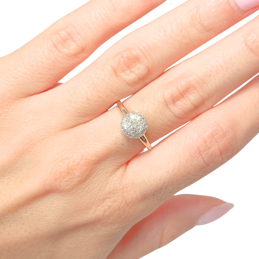 Bague Pavée - Or Jaune 750 & Diamants