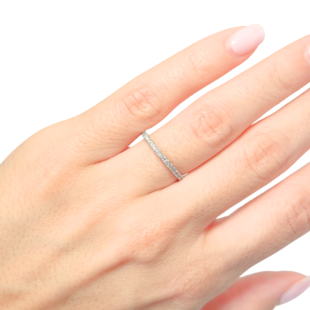 Bague Alliance - Or blanc 750 & Diamants