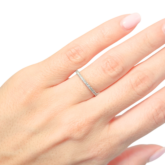 Bague Alliance - Or blanc 750 & Diamants