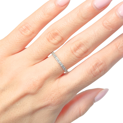 Bague Alliance Tour Complet - Or Blanc 750 & Diamants